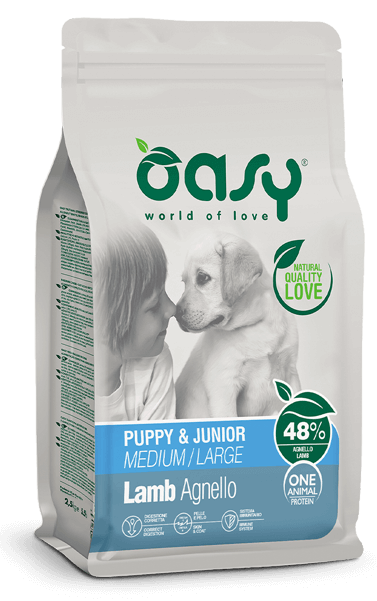Alimento secco Oasy Puppy & Junior Medium/Large Agnello 12 kg per cuccioli Alimento secco Oasy Puppy & Junior Medium/Large Agnello 12 kg per cuccioli